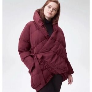 Universal Standard Burgundy Puffer Jacket